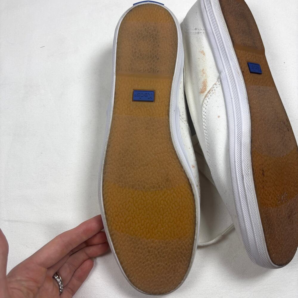 Vintage 80s Keds Champion White Canvas Sneakers Blue Label Deadstock Unworn 8.5 - Picture 9 of 11